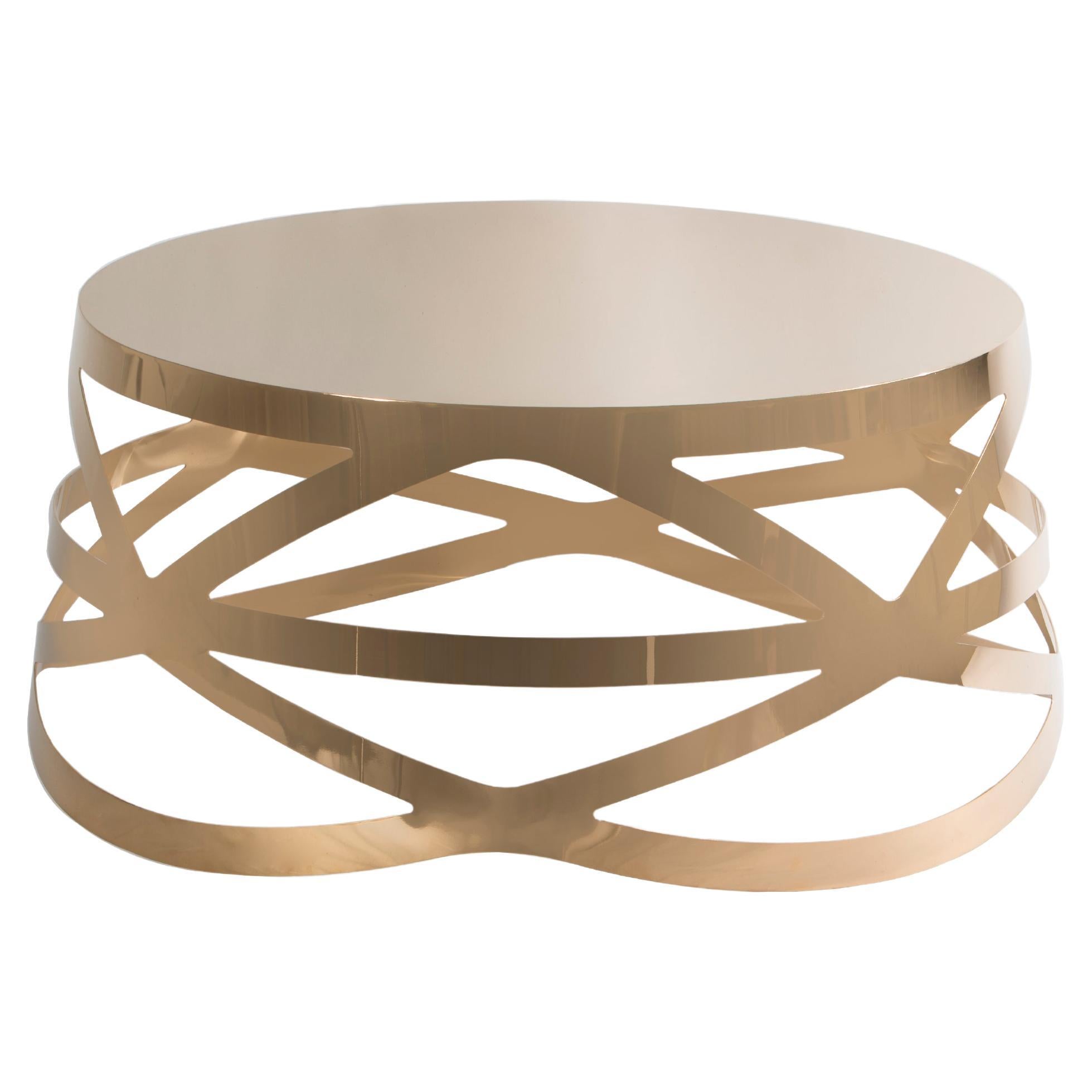 Modern Round Crown Coffee Table For Sale