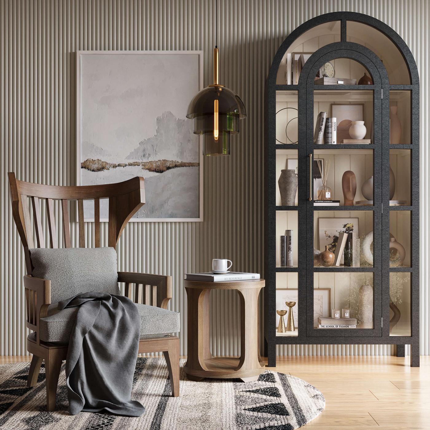 Crafted with meticulous attention to detail, this solid mahogany table features a round top and an open lower shelf, providing ample space for your books, magazines, or decorative items. The straw wash finish adds a warm, natural touch that