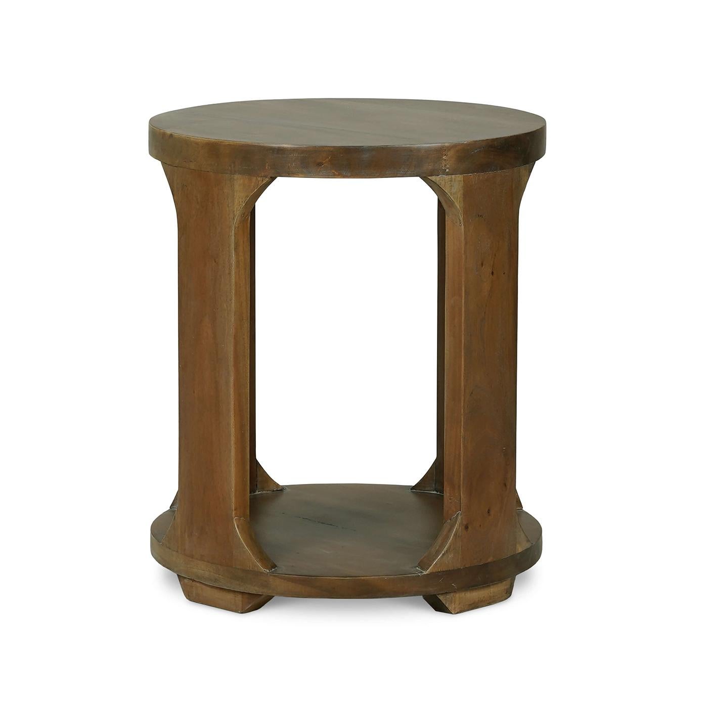 Indonesian Modern Round Side Table For Sale