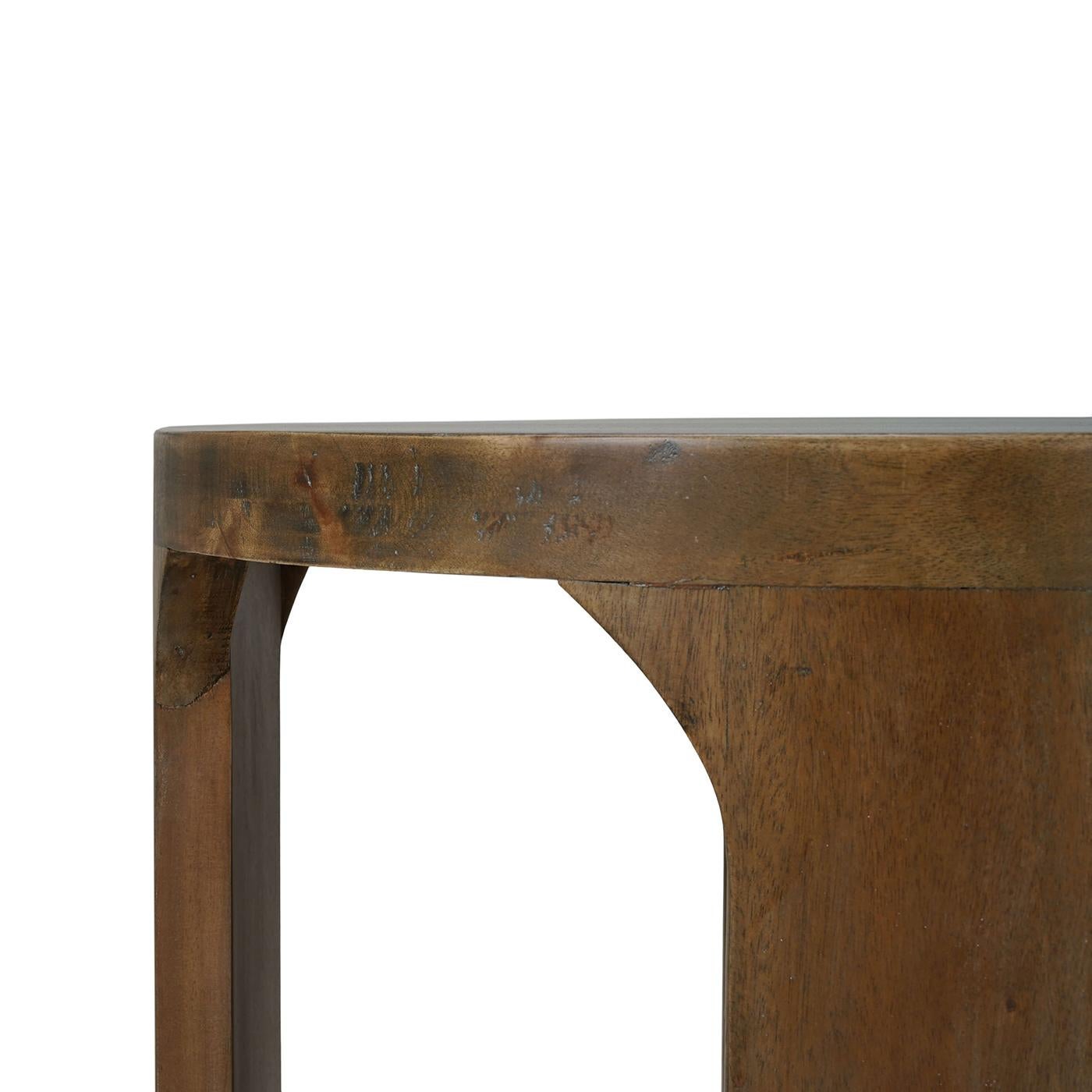 Wood Modern Round Side Table For Sale