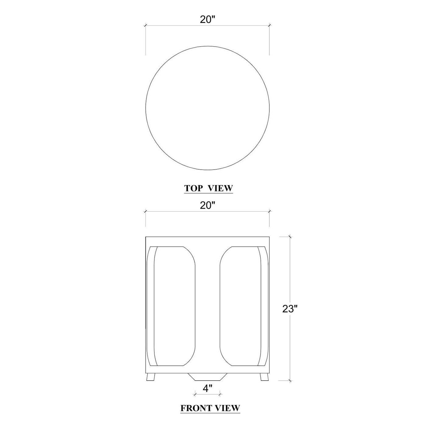 Modern Round Side Table For Sale 1