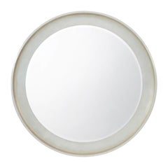 Modern Round Silver Leaf Mirror