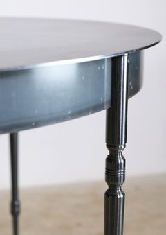 Modern Round Steel Dining Table by Gregor Jenkin Studio