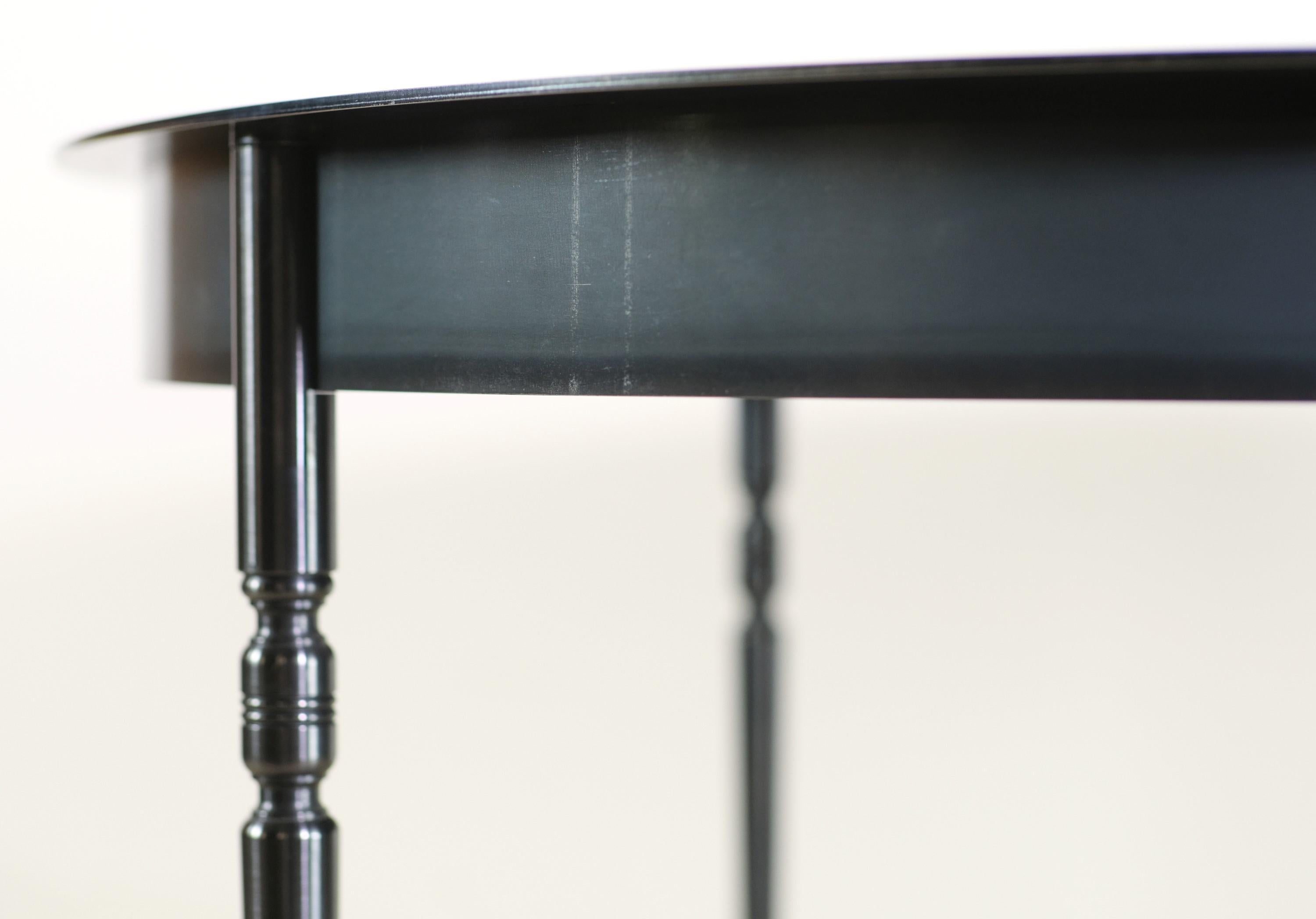American Modern Round Steel Dining Table by Gregor Jenkin Studio