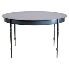 Modern Round Steel Dining Table by Gregor Jenkin Studio