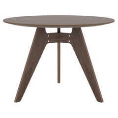 Moderner runder Tisch „Lavitta“ von Poiat, dunkle Eiche, 100 cm