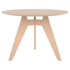 Modern Round Table 'Lavitta' by Poiat, Natural Oak, 100cm