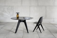 Table ronde moderne 'Lavitta' par Poiat, Oak noir, 120cm
