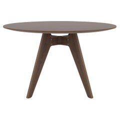 Table ronde moderne Lavitta de Poiat, chêne foncé, 120 cm