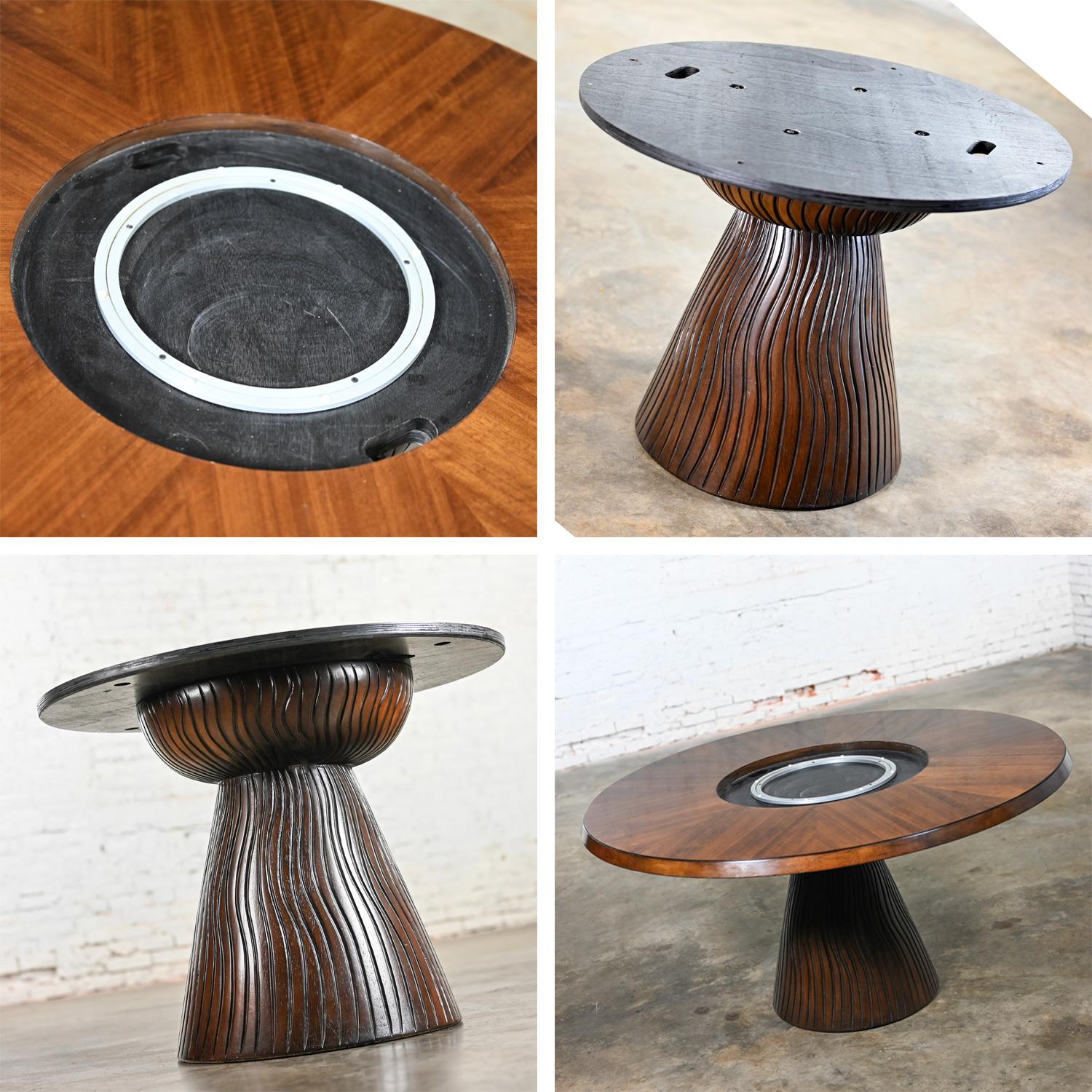 Table de salle à manger moderne ronde à piédestal attribuée à Bernhardt Cascade en vente 5