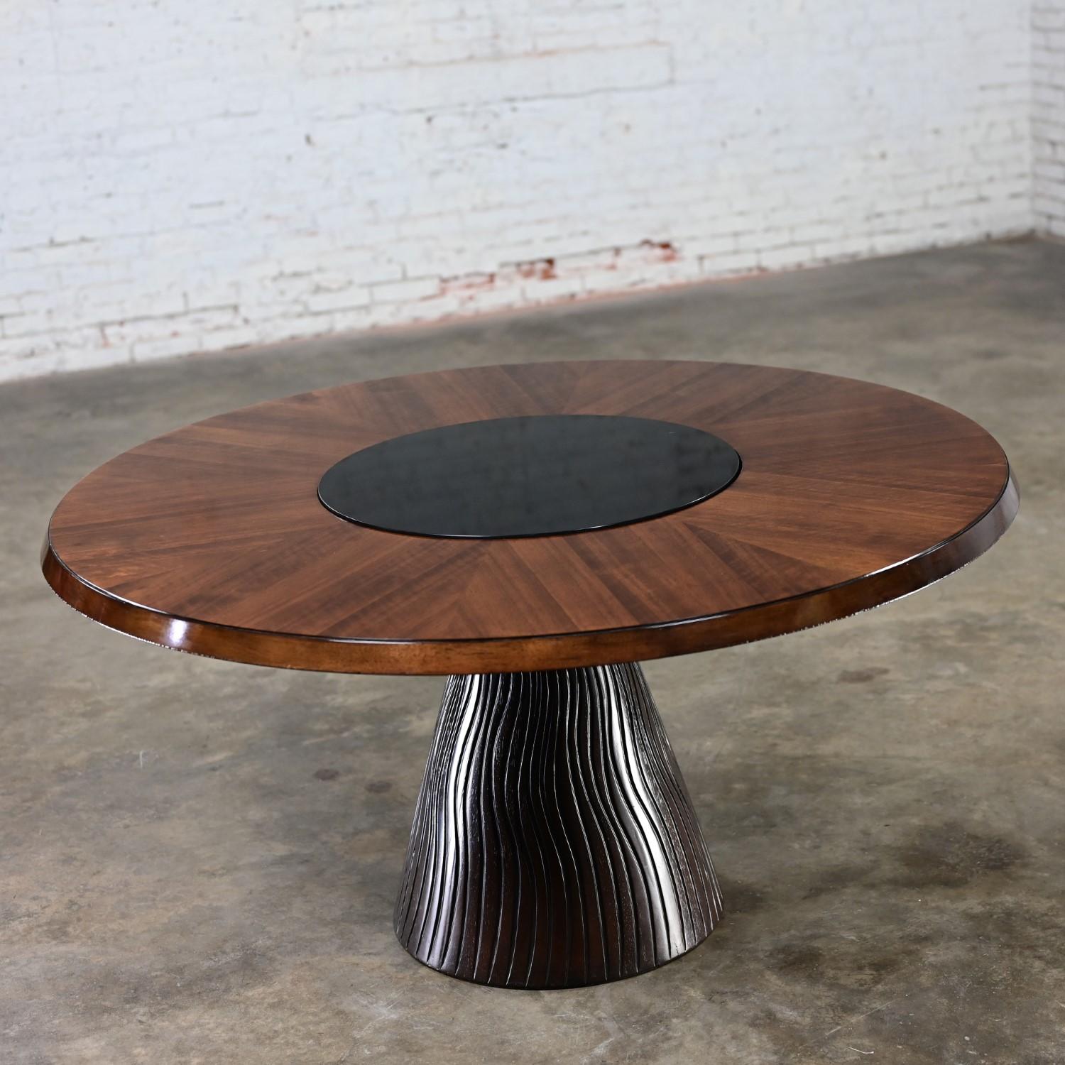 Table de salle à manger moderne ronde à piédestal attribuée à Bernhardt Cascade en vente 10