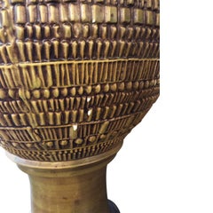 Modern Round Textured Table Lamp, Mid-20th Century