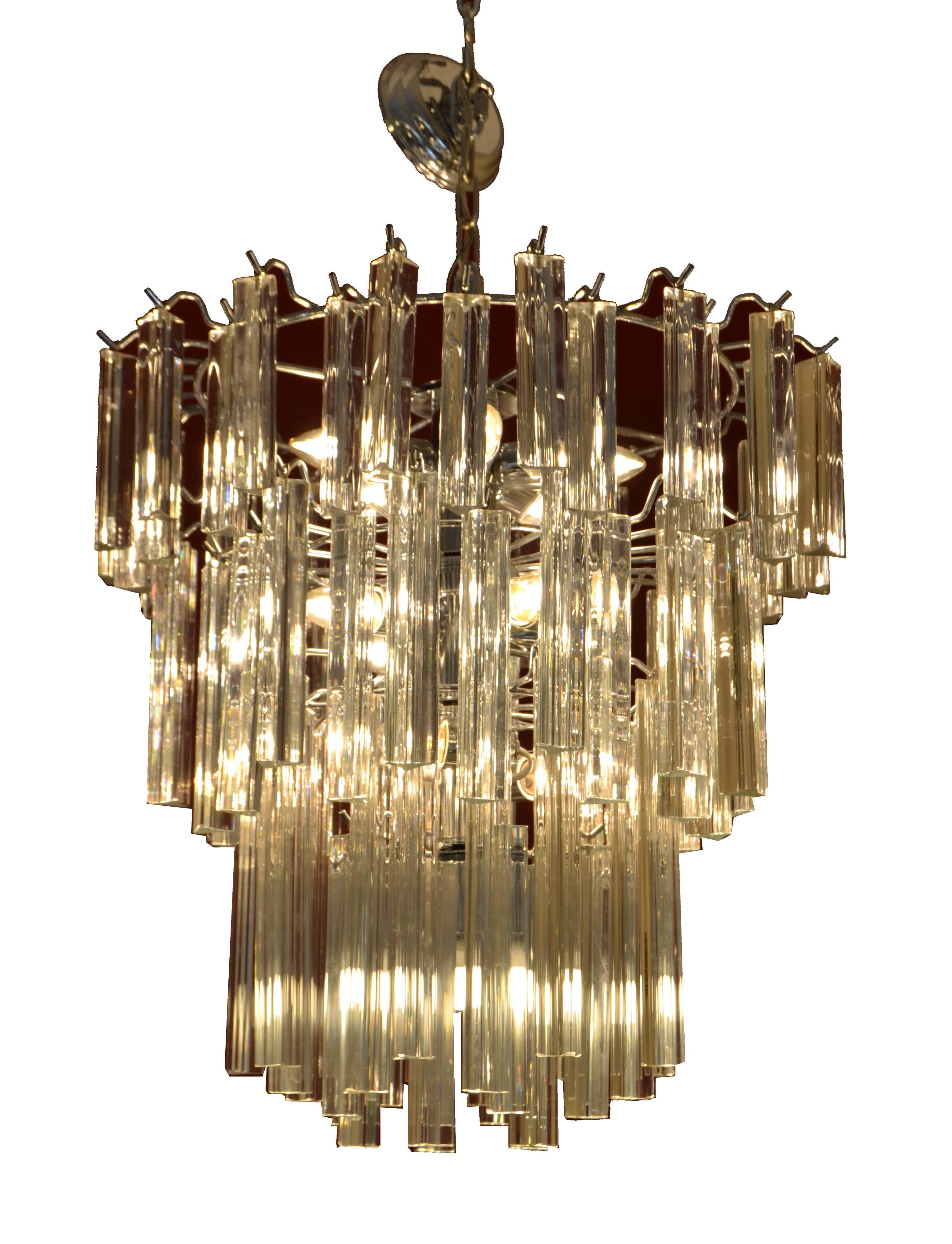 modern chrome chandelier