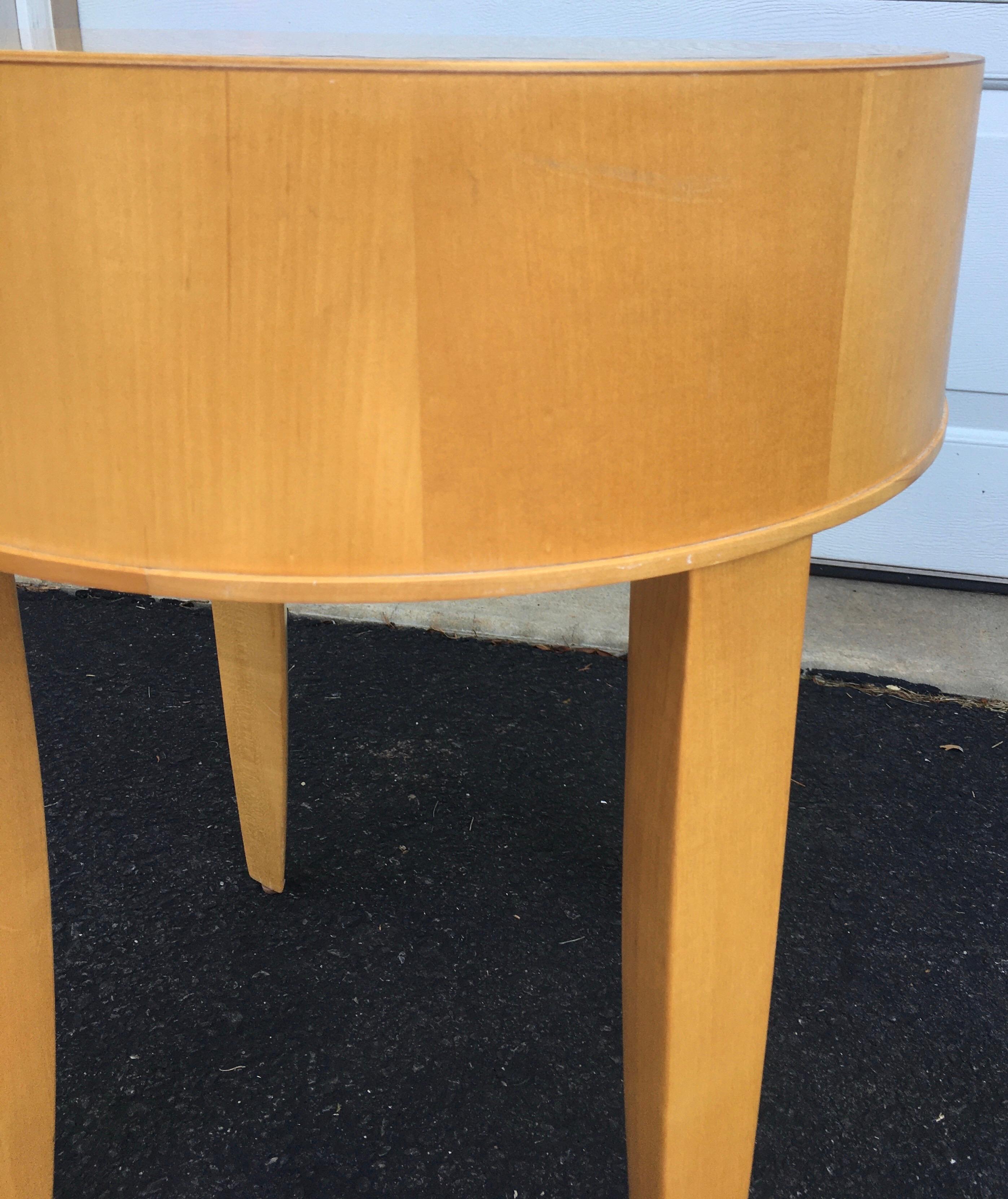Brayton Modern Round Wood Occasional Drinks Side Table  3