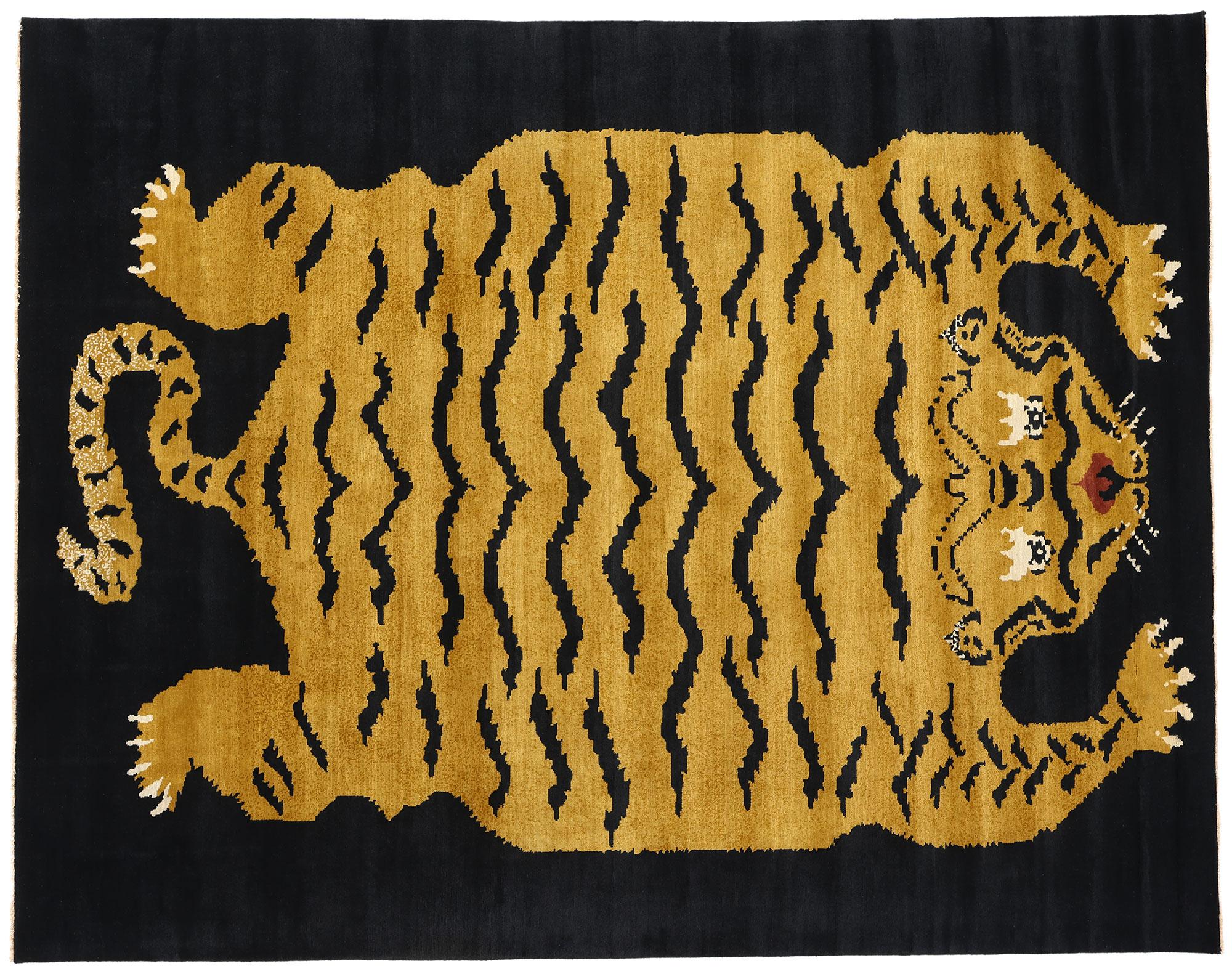New Contemporary Royal Tibetan Tiger Carpet with Modern Style en venta 2