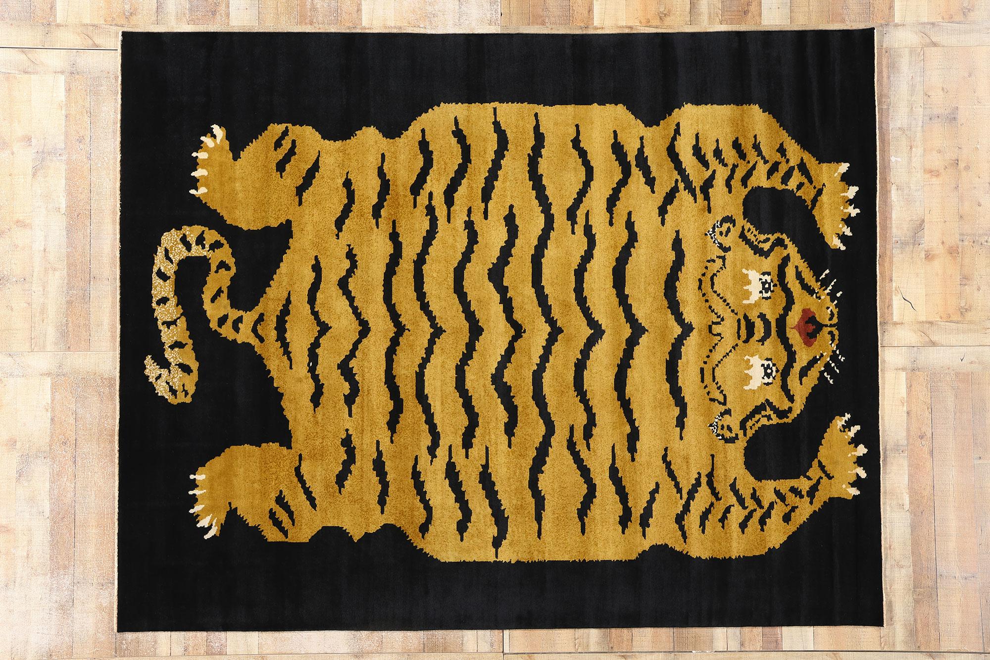 New Contemporary Royal Tibetan Tiger Carpet with Modern Style en venta 1