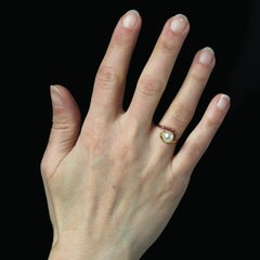 Modern Rubies Cultured Pearl 18 Karat Yellow Gold Ring