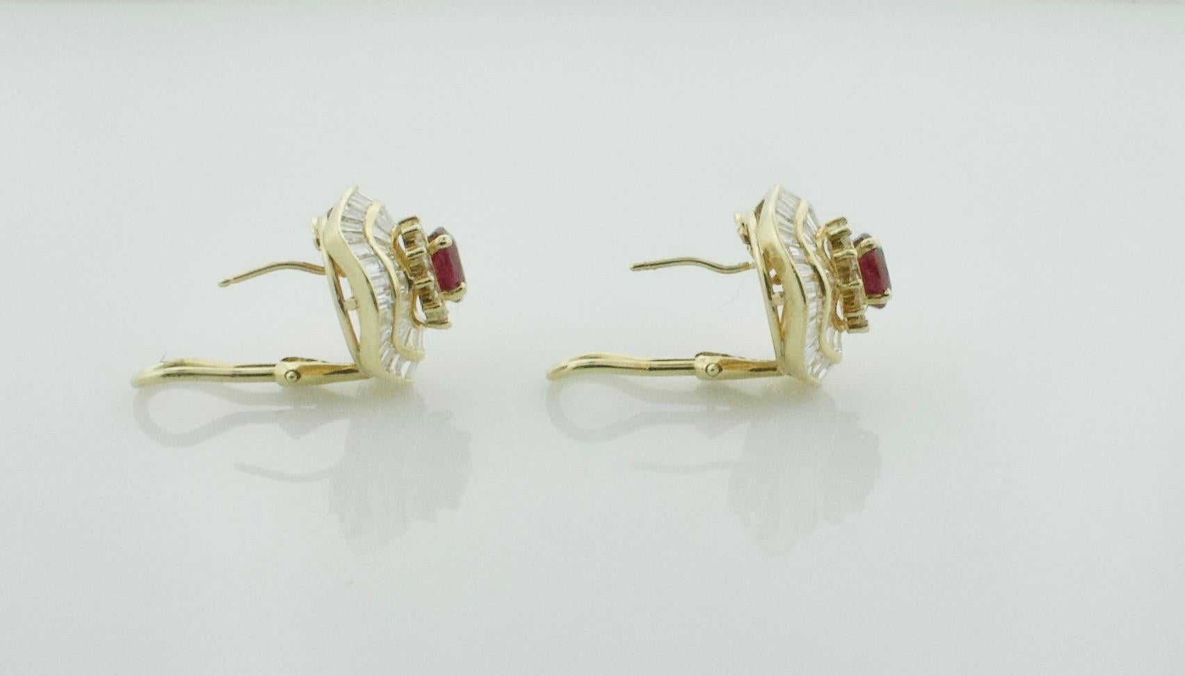 modern ruby earrings