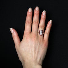 Modern Ruby Diamonds 18 Karat White Gold Cluster Ring