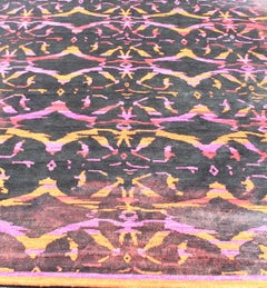 Modern Rug by Keivan Woven Arts in Wool with Silk and Abstract Design