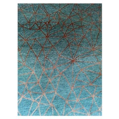 Modern Rug Domus 6 x 4 ft Contemporary Art Wool and Silk hand-knotted (Laine et soie nouées à la main)  