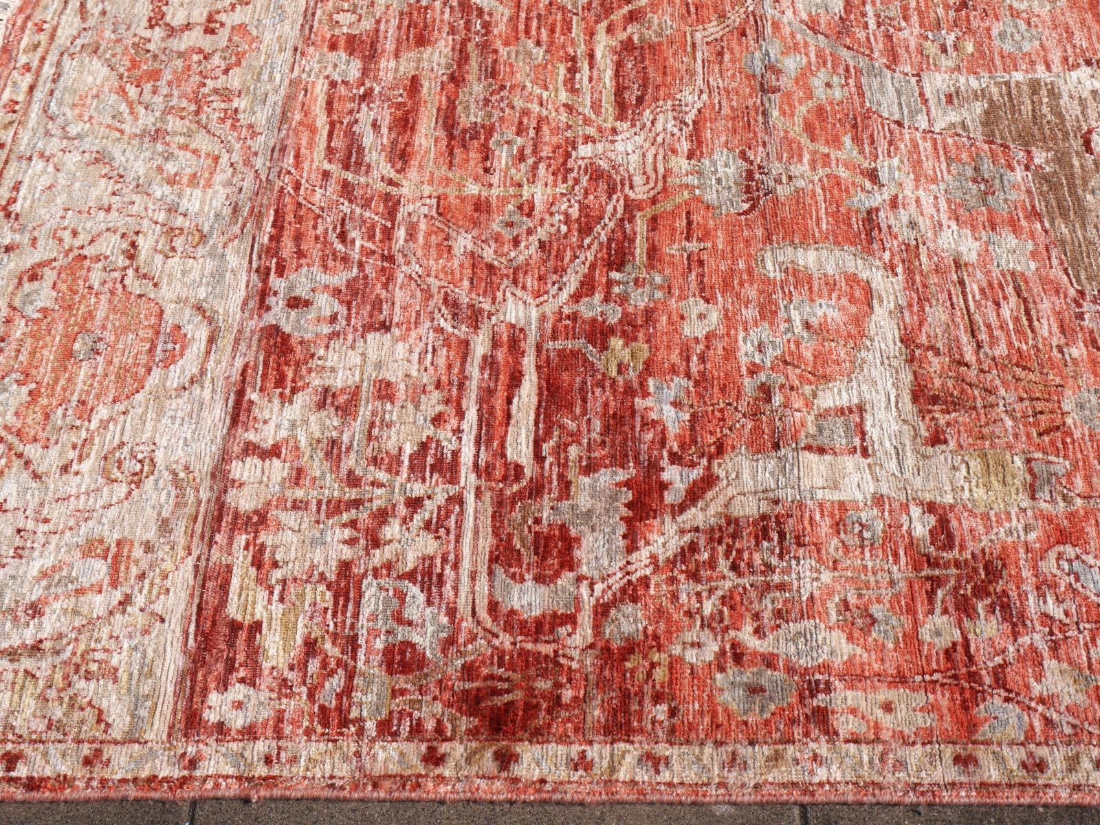 Modern Rug Hand Knotted in Style of Heriz Serapi or Antique Sultanabad 5