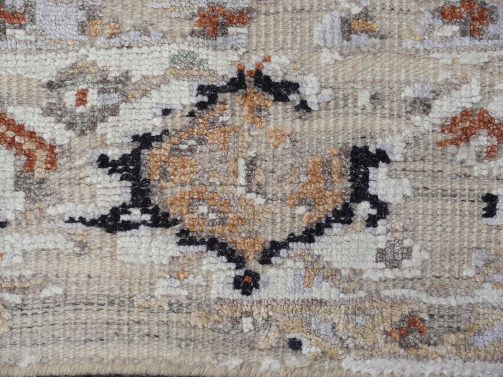 Modern Rug in Style of Oushak Hand Knotted Contemporary Carpet 6