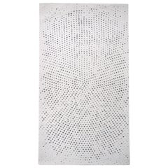 Rug & Kilim's Abstract Rug in White and Black Dot Patterns