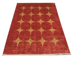 Modern Rugs Orange Fine Contemporary Rugs, Carpet from Afghanistan