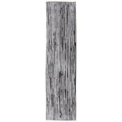 Runner moderno con design a righe verticali in color antracite e grigio tenue 3 x 13
5