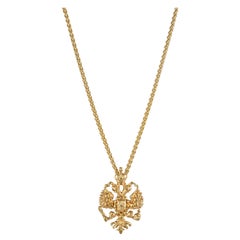 Modern Russian Romanov Eagle Pendant on Chain by Marie Betteley