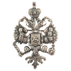 Modern Russian Silver Romanov Eagle Pendant/Pin by Marie Betteley