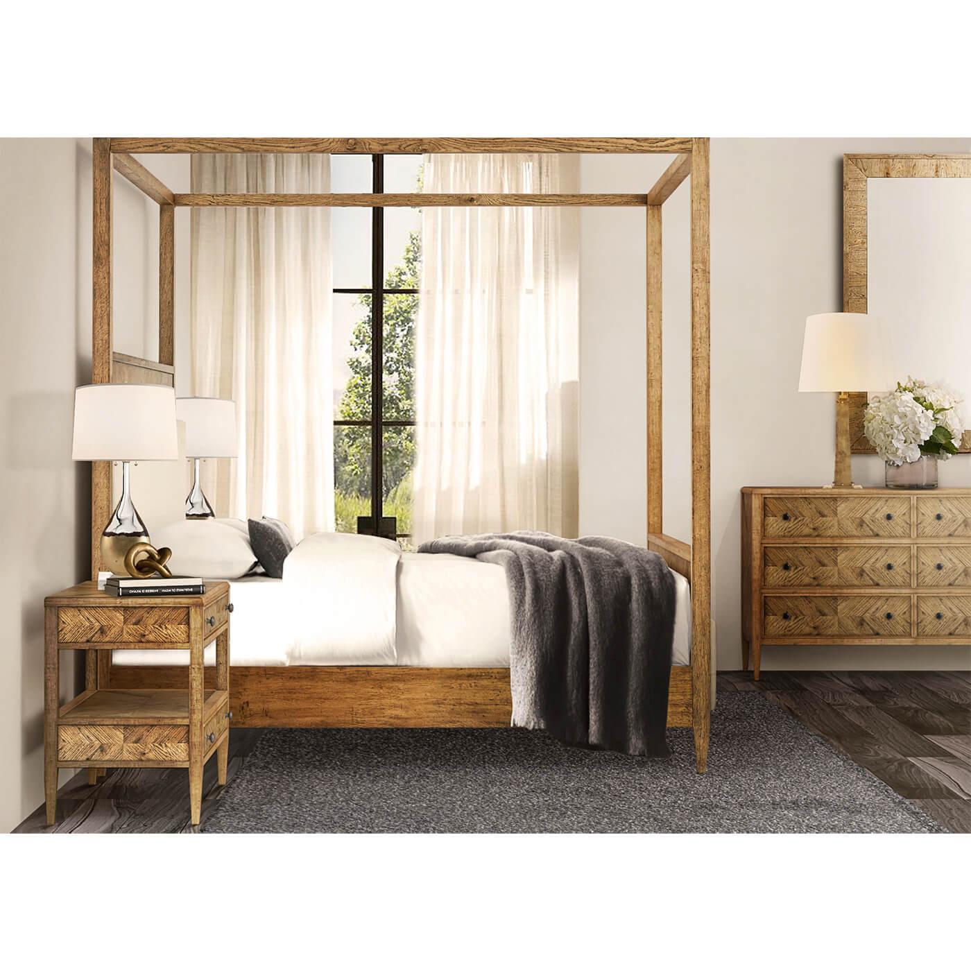 wood canopy bed frame