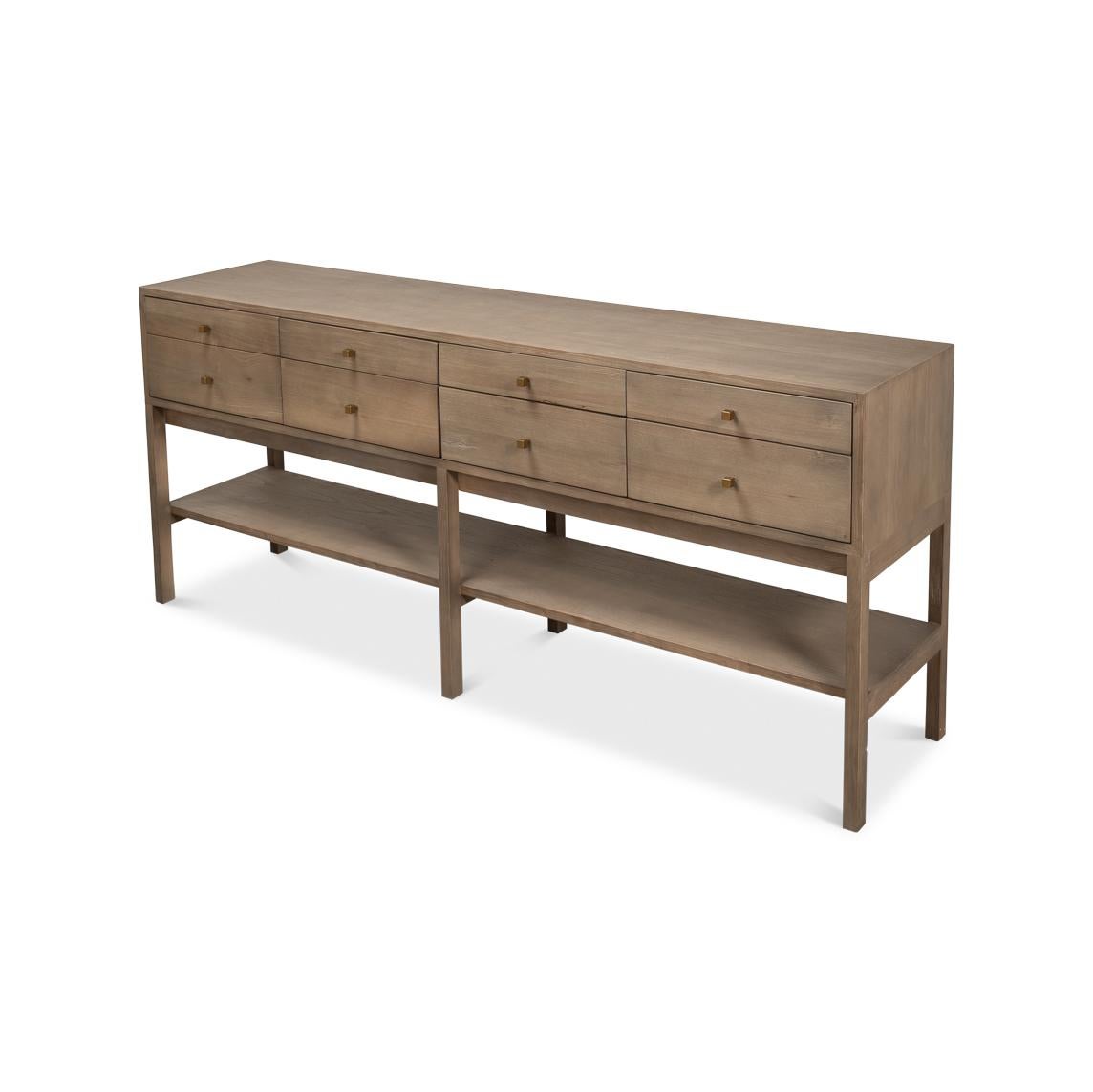 Contemporary Modern Rustic Console Table For Sale