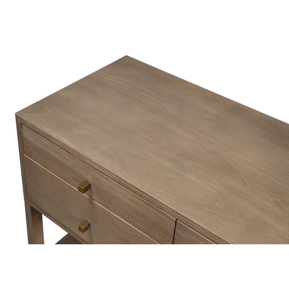 Wood Modern Rustic Console Table For Sale