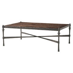 Modern Rustic Hammered Iron Coffee Table Modern Rustic Hammered Iron Coffee Table