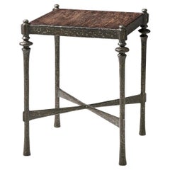 Modern Rustic Hammered Iron Side Table Modern Rustic Hammered Iron Side Table
