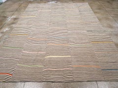 Modern Rustic Handmade Turkish Flatweave Kilim Room Size Carpet