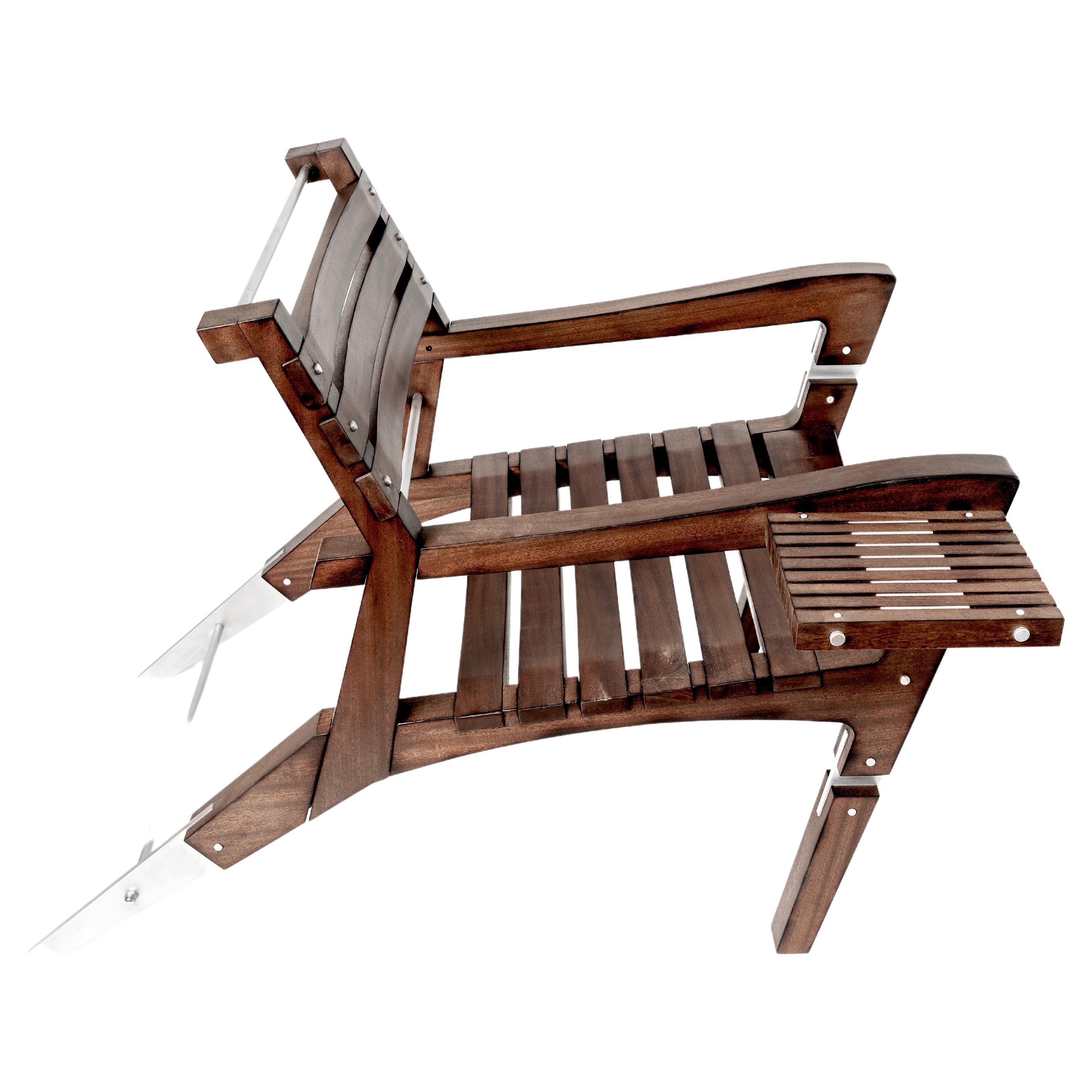 Modern Rustic Lounge Chair for Indoor or Outdoor Use Pool Chair For Sale
