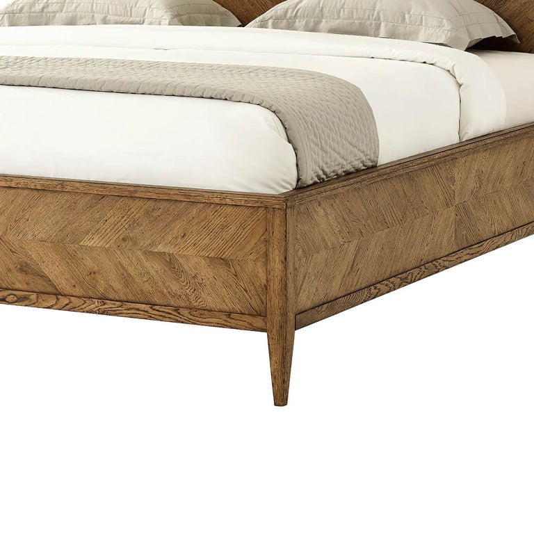 Modern Rustic Oak California King Bed For Sale at 1stDibs