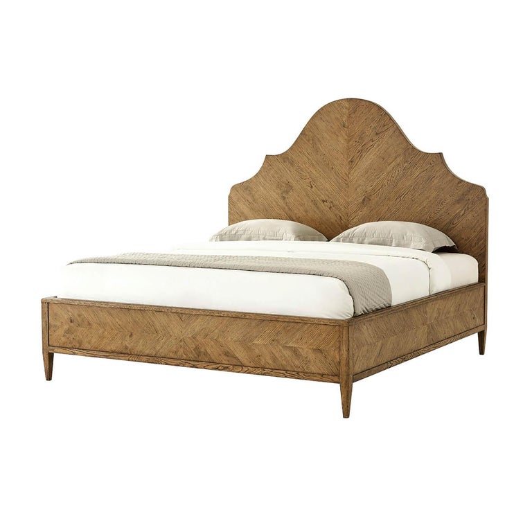 Modern Rustic Oak King Bed For At, Wilmington King Sleigh Bed Frame