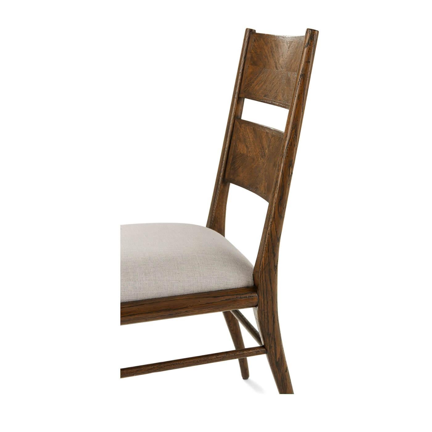 Moderno Sedia da pranzo moderna in rovere rustico, Oak scuro in vendita