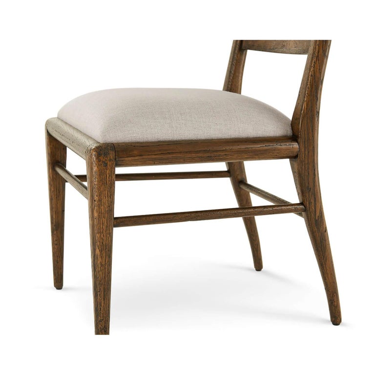 Modern Rustic Oak Dining Chair, Dark Oak For Sale at 1stDibs