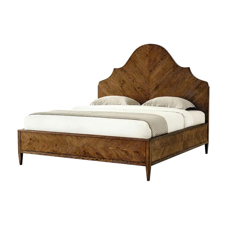 Modern Rustic Oak Queen Bed Dark For, Rustic Wooden Queen Size Bed Frame Dimensions
