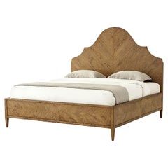 Letto matrimoniale moderno rustico in Oak