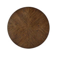 Modern Rustic Oak Round End Table
