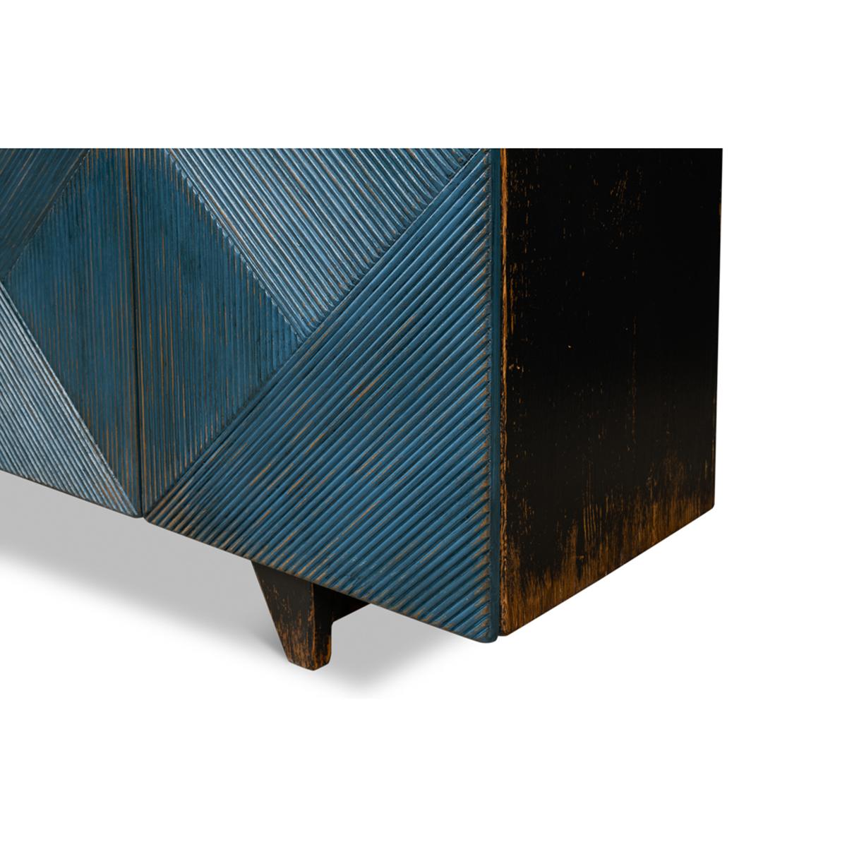 Modern Rustic Painted Media Cabinet For Sale 1