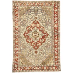 Modern Rustic Style Vintage Turkish Sivas Accent Rug, Entry or Foyer Rug