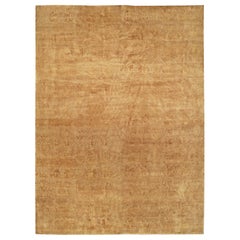 Tappeto moderno S10 Tibetan Brown Floral Design in seta e lana di Doris Leslie Blau