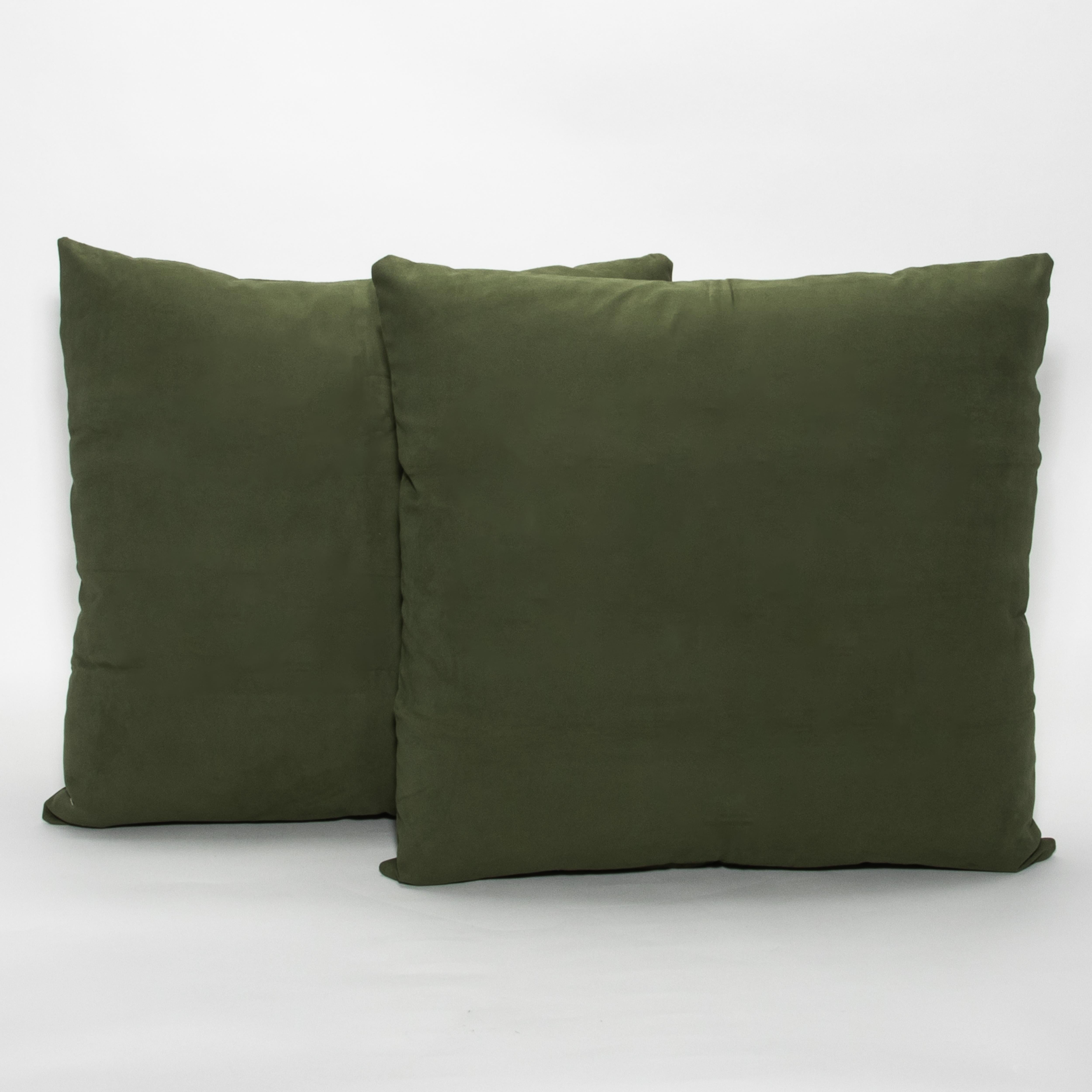 Fait main The Moderns Sage Suede Decorative Pillow by MOGUL en vente